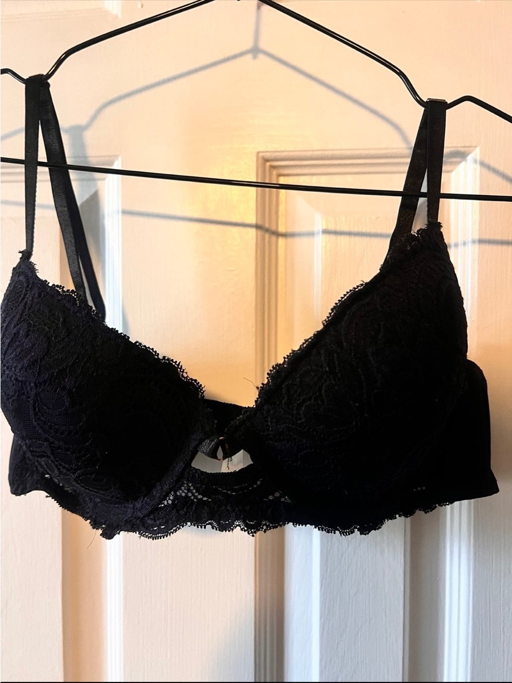 Marilyn Monroe Black Lace Demi Underwire Bra 38C